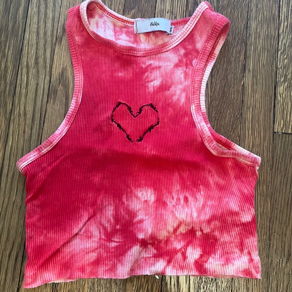Red Adika heart tank top-